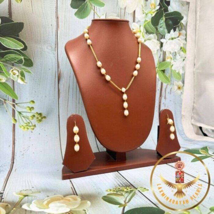 Beautiful Oval Pearls Taar Mala | Laxminarayan Pearls - Image 3