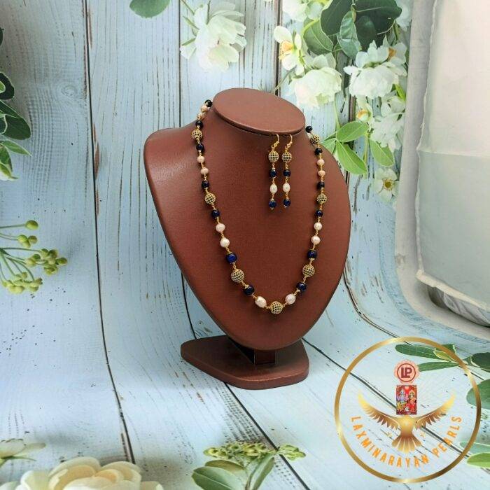 Cz Onex Pearls Necklace Set | Laxminarayan Pearls - Image 3