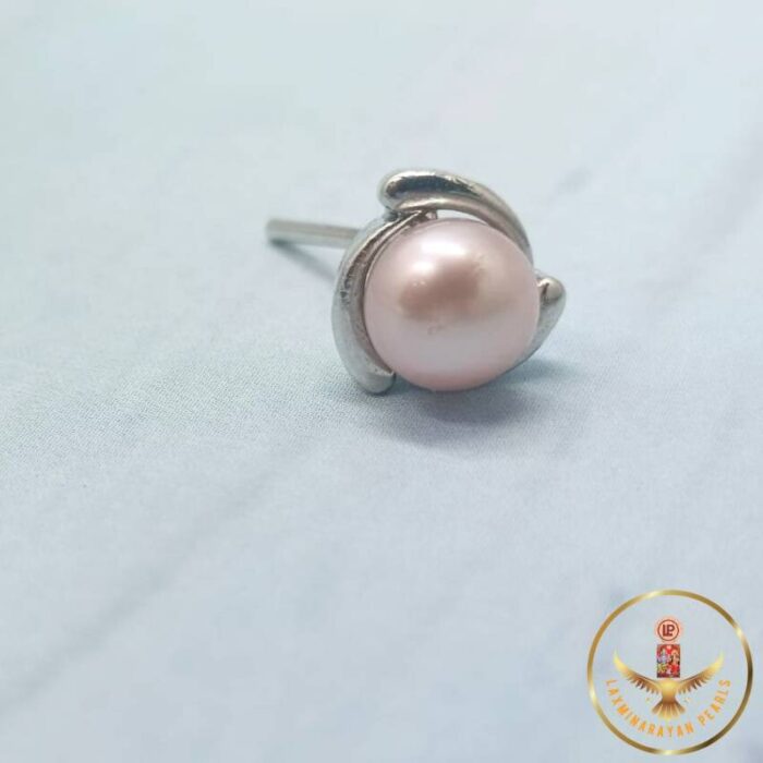 Pink Pearls Stud Earrnings | Laxminarayan Pearls - Image 3