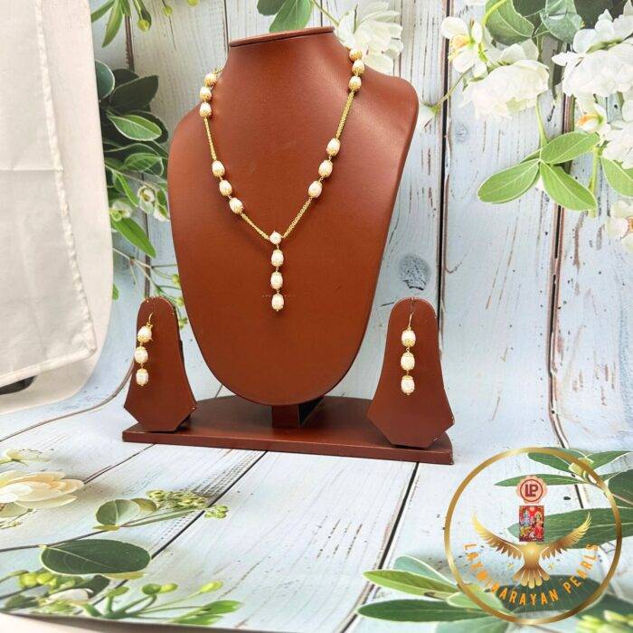 Beautiful Oval Pearls Taar Mala | Laxminarayan Pearls - Image 2