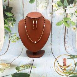 Pearls Rosary Necklace Set