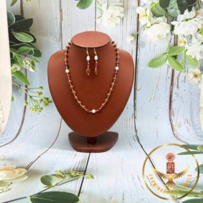 Real Pearls Rosary Necklace Set  | Laxminarayan Pearls