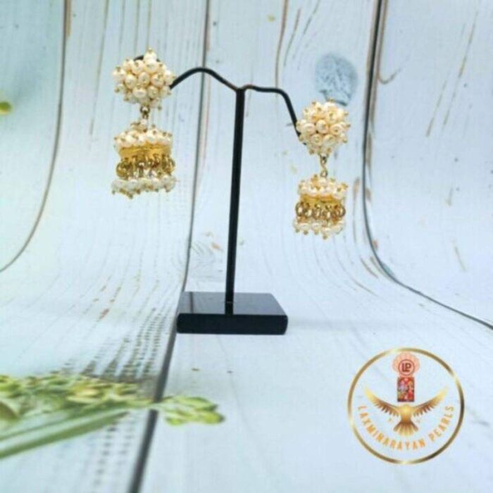 Dazzling Pearls Jhumkas | Laxminarayan Pearls