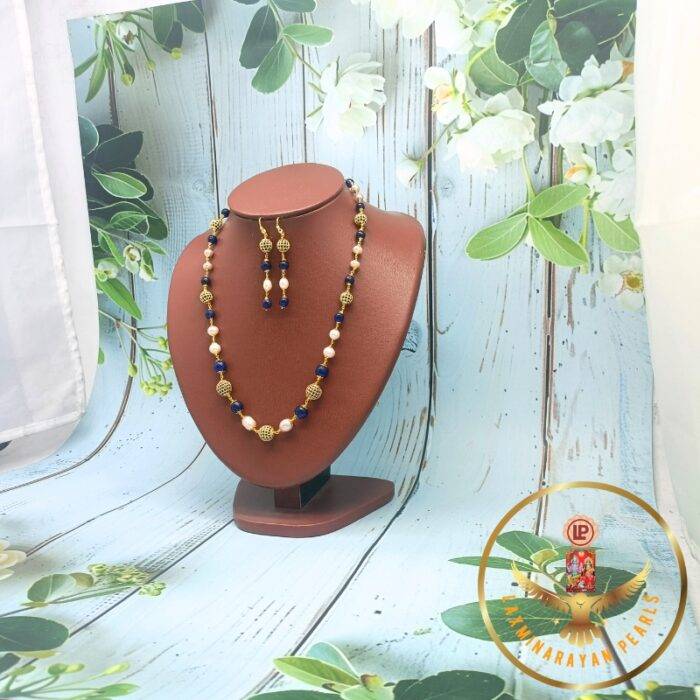 Cz Onex Pearls Necklace Set | Laxminarayan Pearls - Image 2