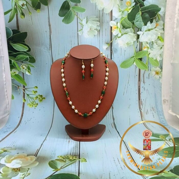 Oval Pearls Necklace set