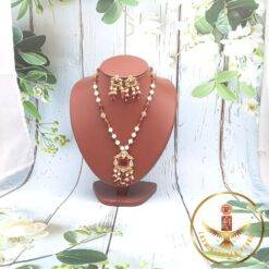 Prestige Ruby pendant Pearl Necklace Set | Laxminarayan Pearls