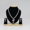 CZ Pendant Pearl Necklace Set