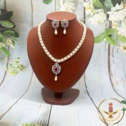 Graceful Button Pearl Necklace | Laxminarayan Pearls
