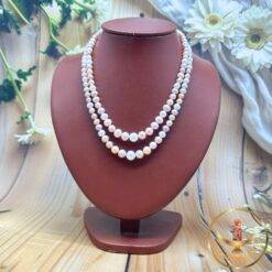 Two Layered Gradation Pearl Necklace