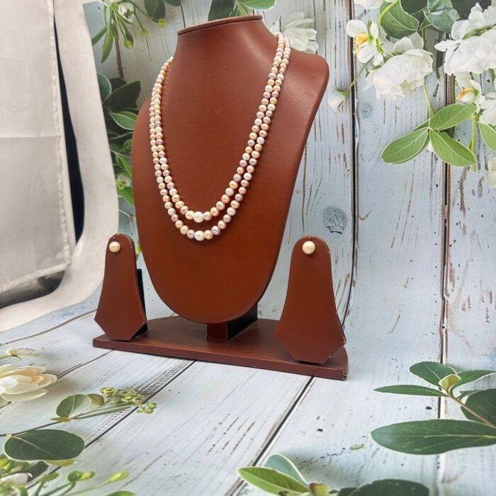 Elegant Doble Layer Pearl Necklace | Laxminarayan Pearls - Image 3