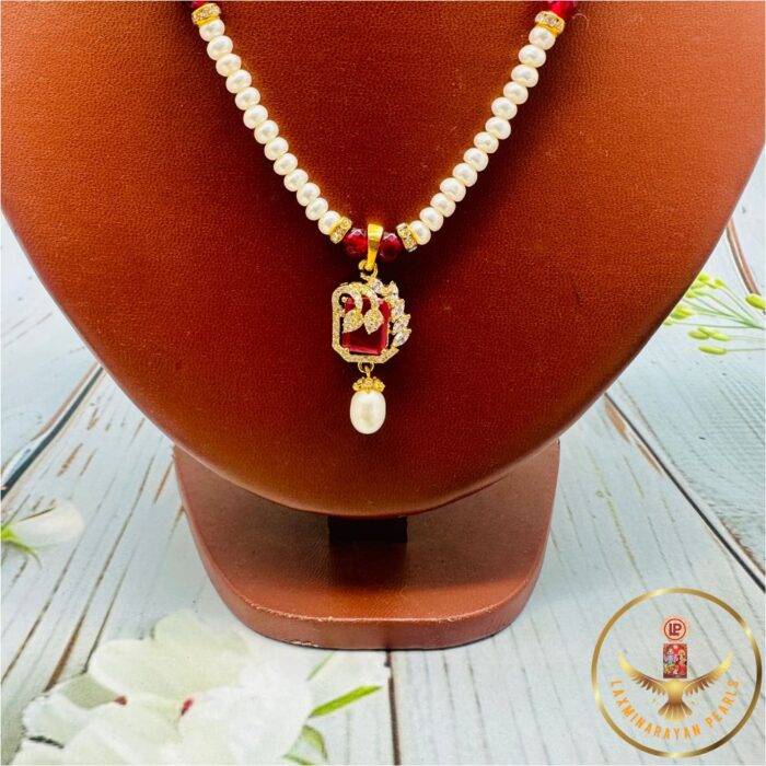Single Row Pearls Necklace Set - Image 4