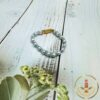 Grey Button Pearls With Blue Stone Bracelet