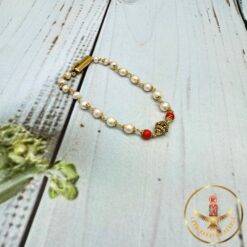 Coral Pearls Bracelet