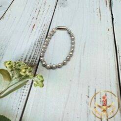Grey Button Pearls Bracelet