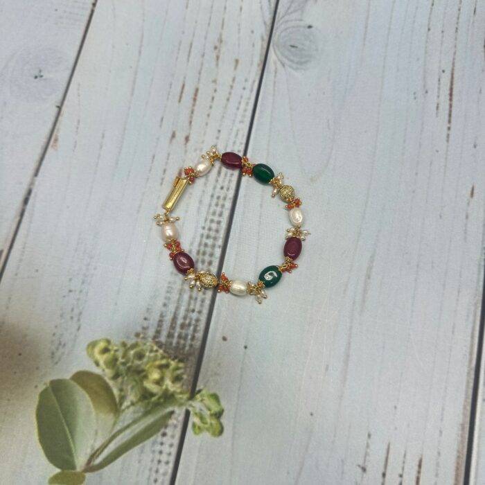 Beautiful Multi Colour Bracelet | Laxminarayan Pearls - Image 2