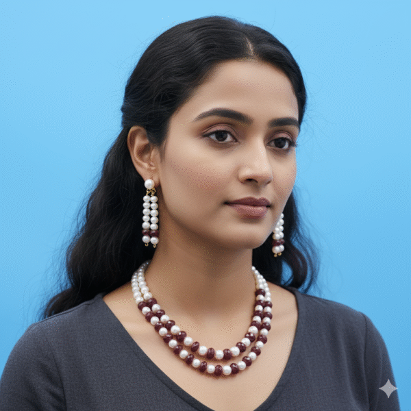 Real Ruby pearl necklace