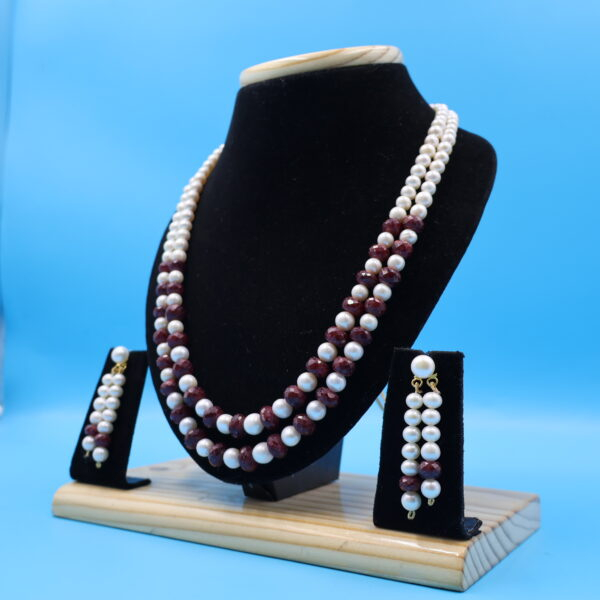 Alternative view of Real Ruby pearl necklace