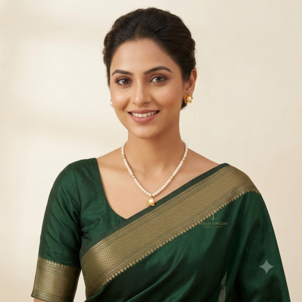Single layer pendant necklace set