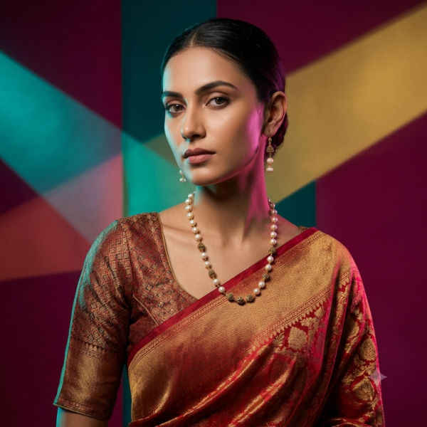 Pearl And Nakshi Balls Taar Mala Necklace