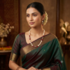 Ruby Stone Oval Pearl Taar mala Set