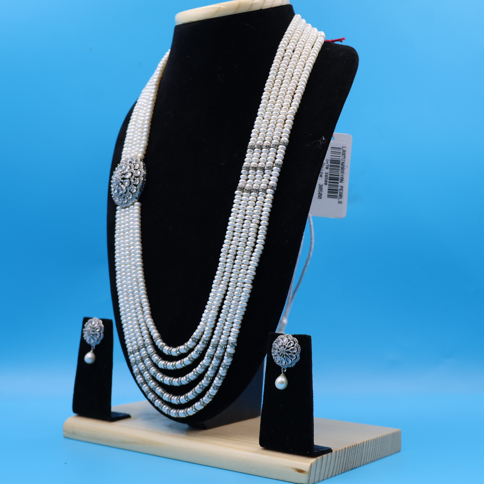 Real Natural Hyderabadi Pearl Side Brooch - Image 3