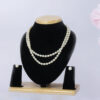 Double layer Oval Pearl Necklace Set