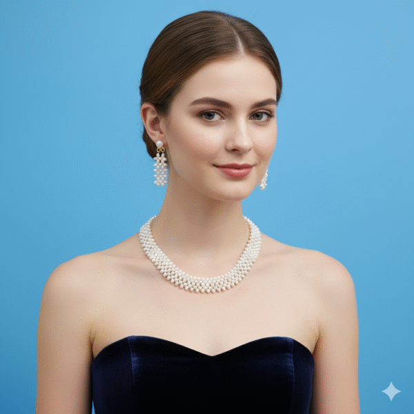 Timeless Plain Jali Pearl Necklace