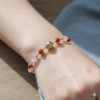 Coral and Ruby Pearl Bracelet