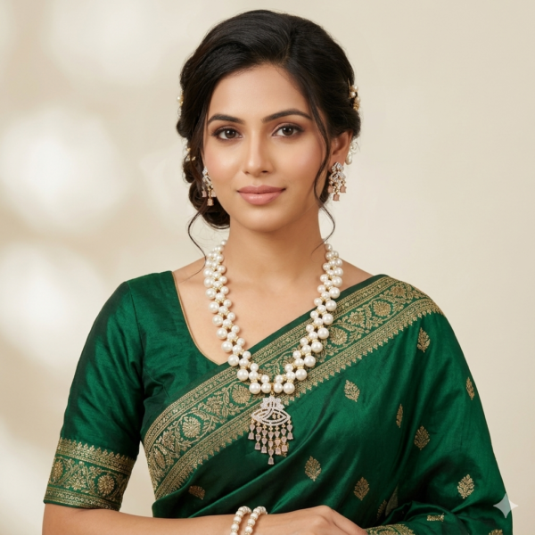 Zigzag pearl necklace