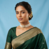 CZ Emerald Pearl Choker Necklace