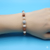 CZ Ball Pearl Bracelet