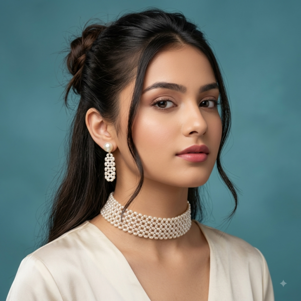 Pearl Jali Choker Necklace
