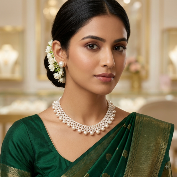 Beautiful Jali Pearl Necklace