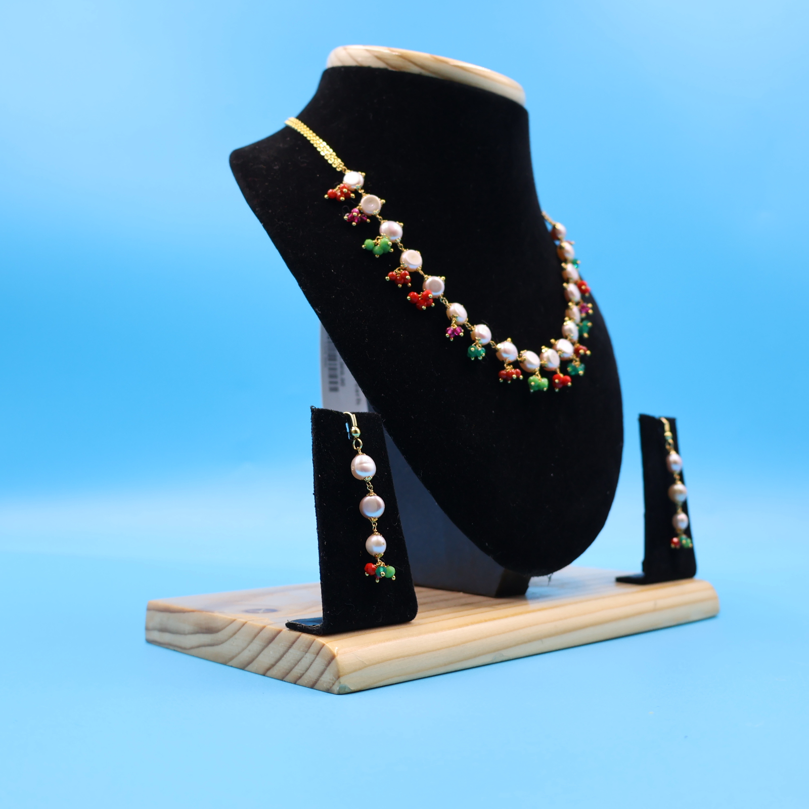 button pearl taar mala necklace - Image 3