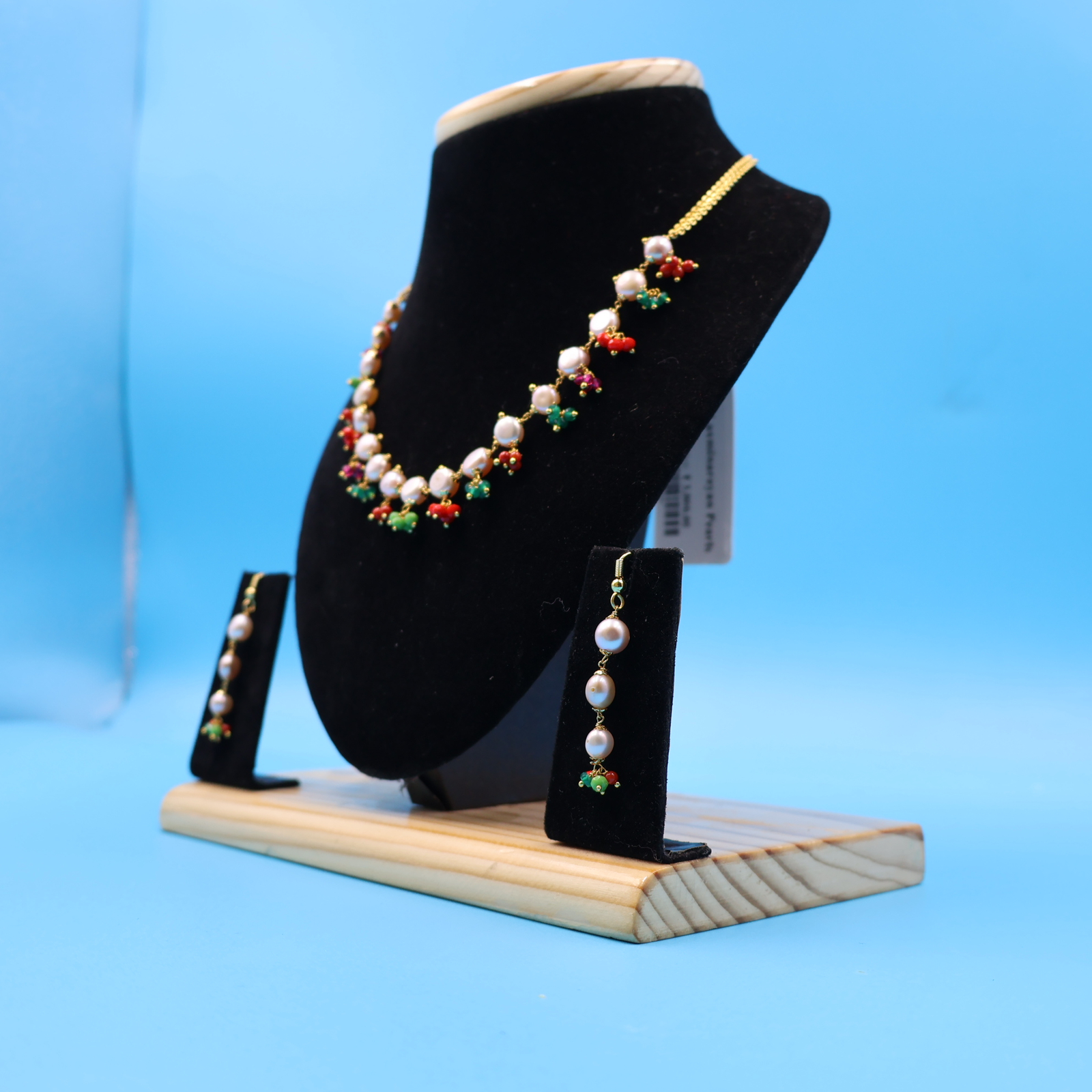 button pearl taar mala necklace - Image 4