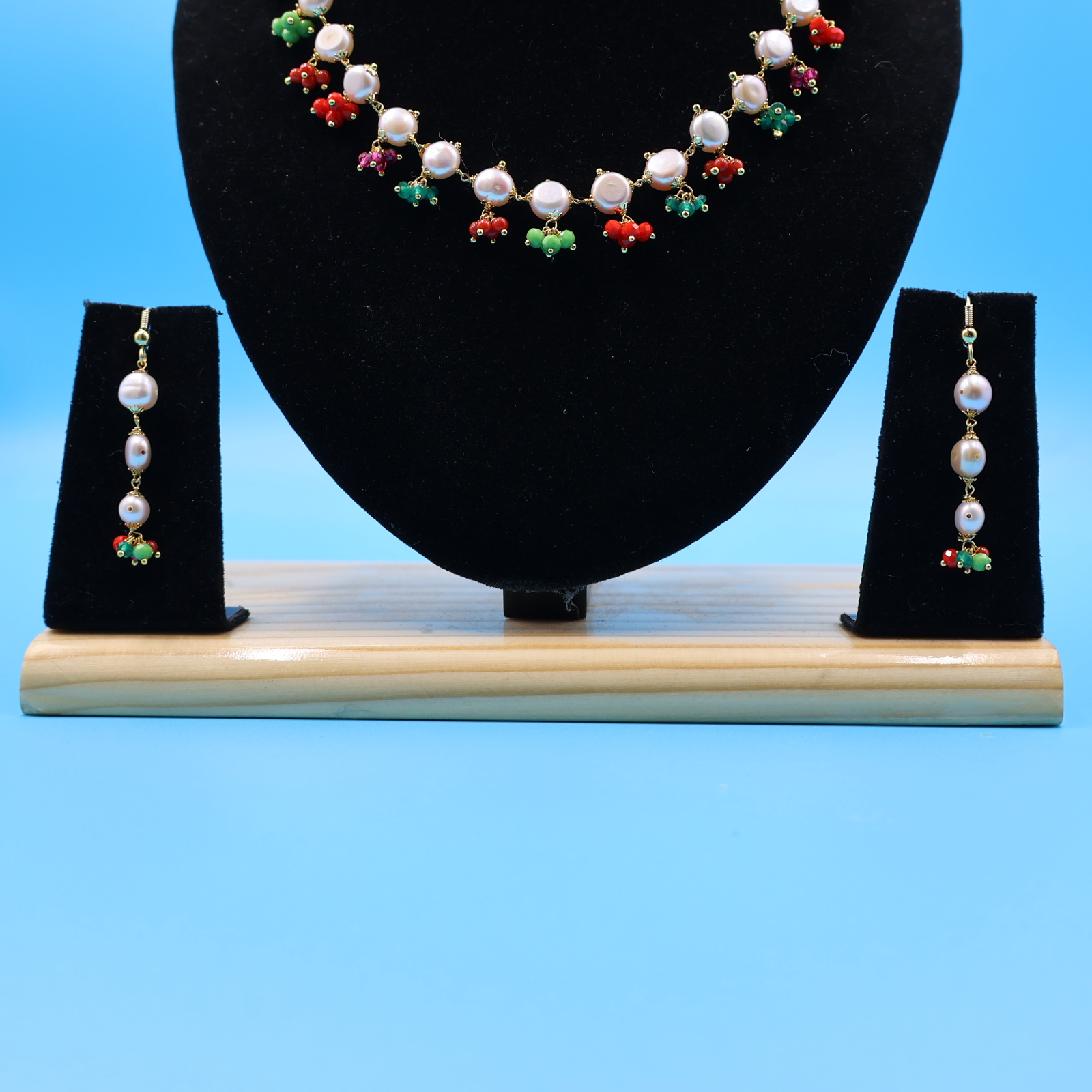 button pearl taar mala necklace - Image 2