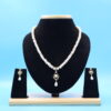 Elegant Oval Pearl Pendant Necklace Set