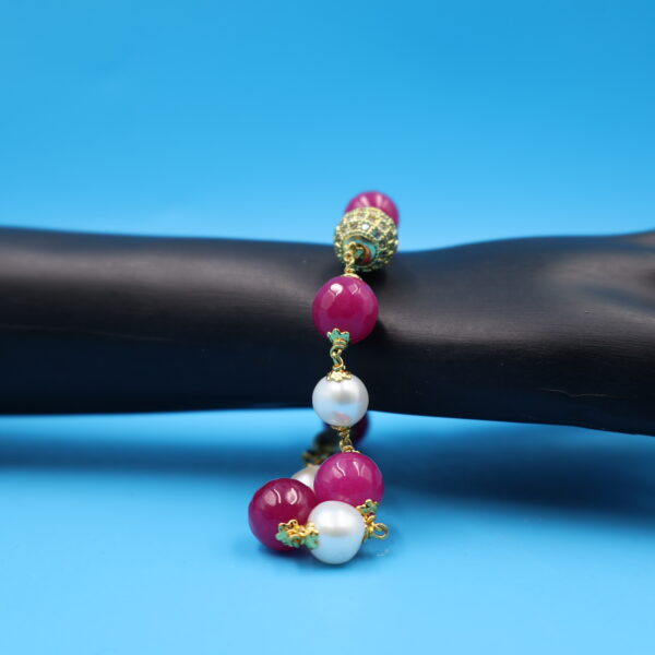 Alternative view of Nakshi Oval Pearl Bracelet