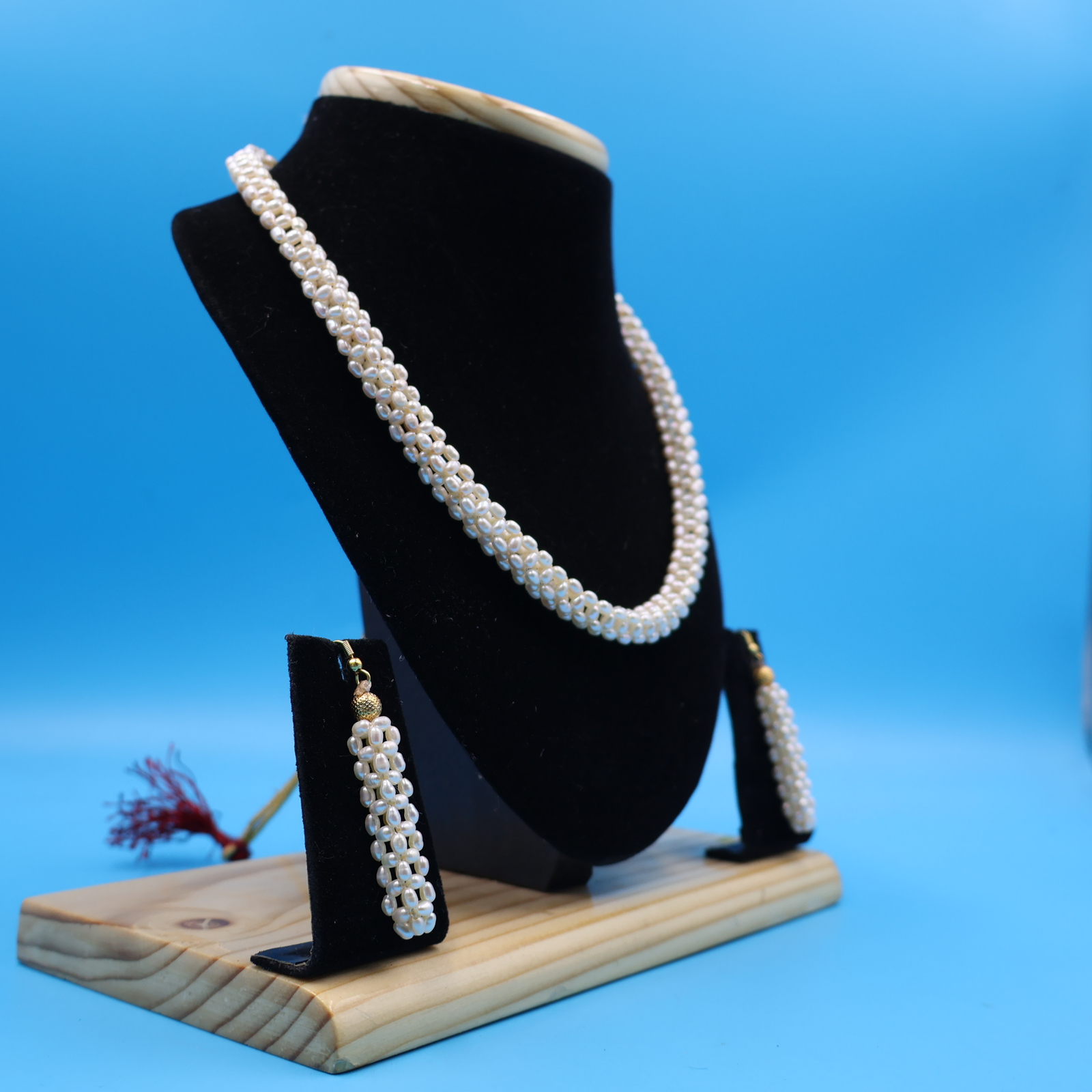 Ring Shape Jali Pearl necklace - Image 3