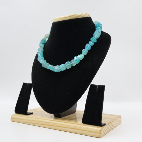 Alternative view of Semi Stone Ice blue Colour Necklace