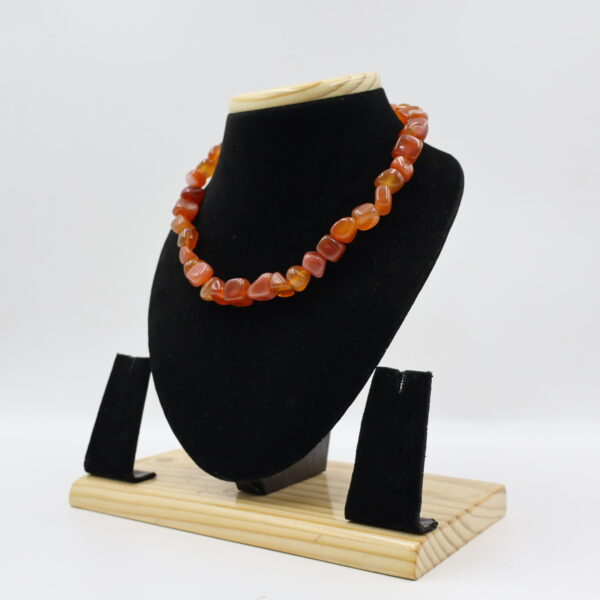 Alternative view of Semi Stone orange Colour Necklace