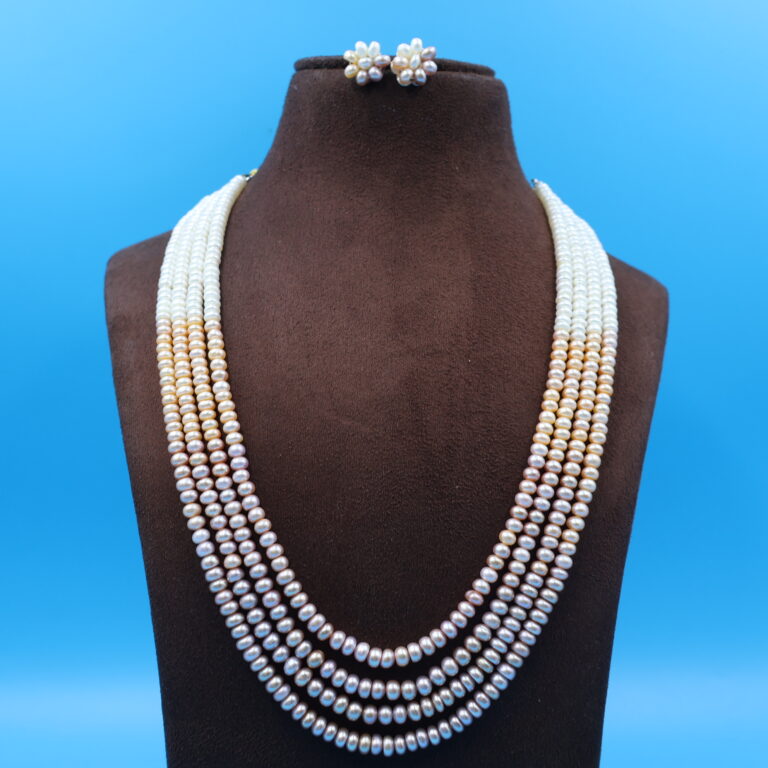 Four Layer Pearl Necklace - Image 2