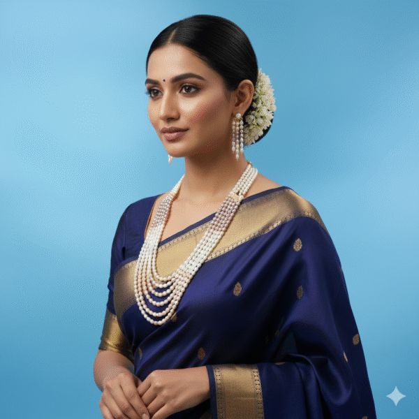 Five Layer Oval Pearl Necklace