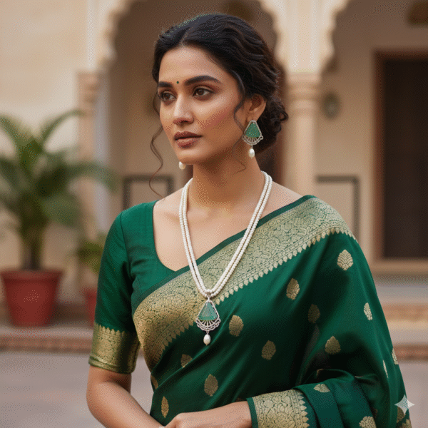 Two layer Pearl Necklace Set