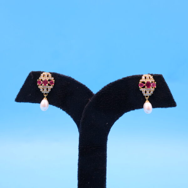 Alternative view of Real Pearl Earrings