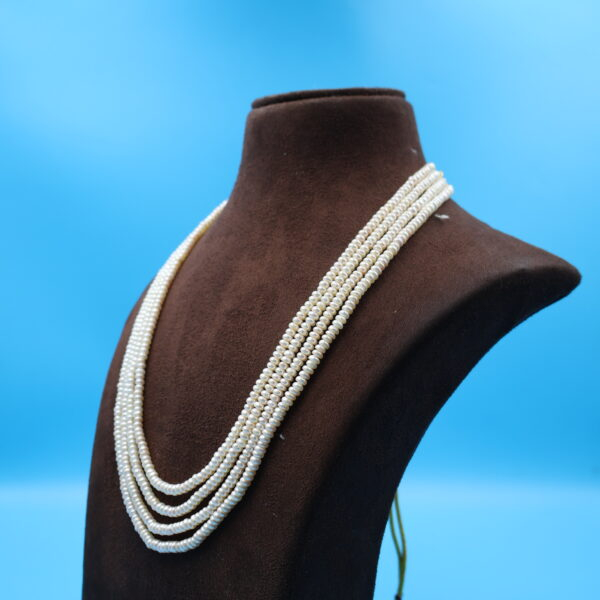 Alternative view of Four Layer Plain Pearls Necklace Set