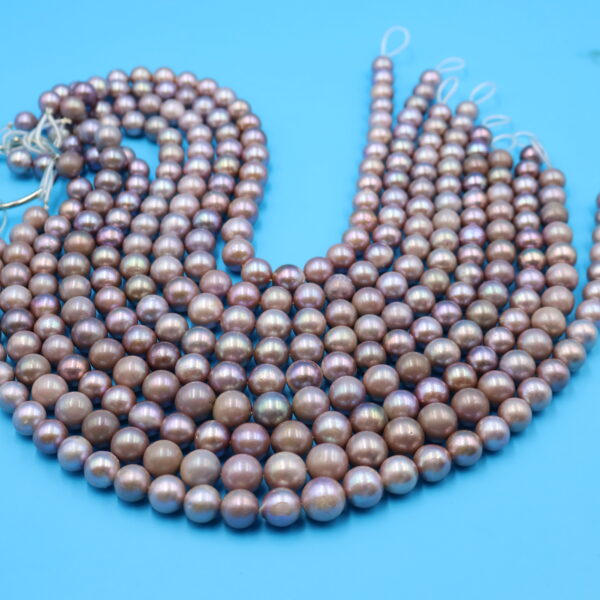 Alternative view of 12 MM Peach Color Round Loose Pearls