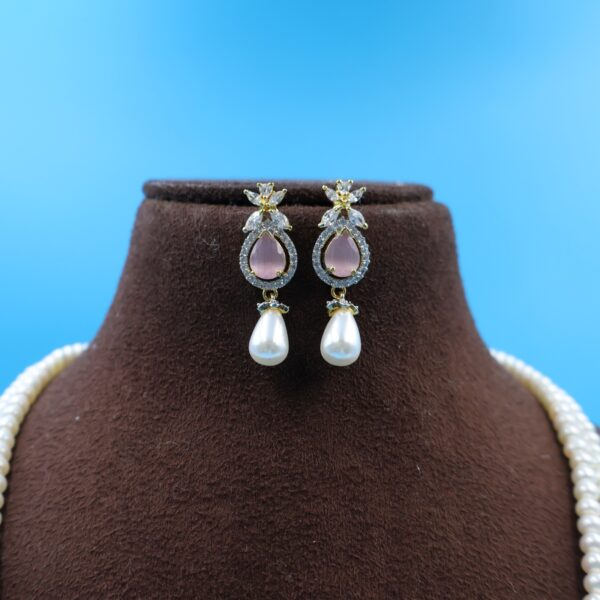 Ruby Pendant Double Pendant Pearl Necklace