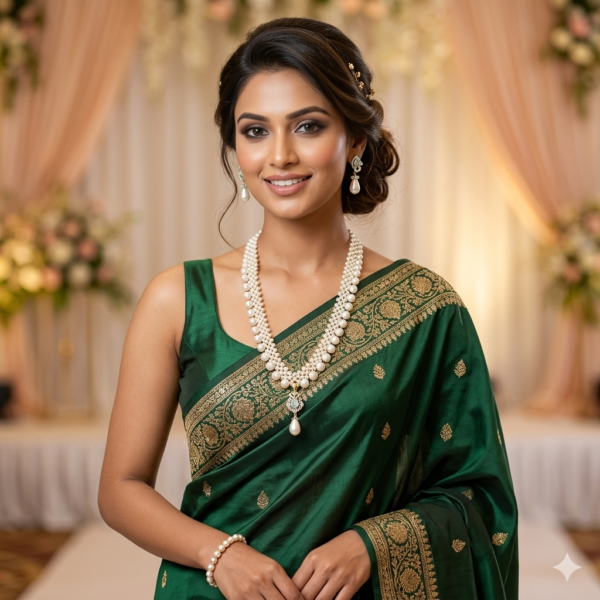 CZ Stone Chandani Pearl Necklace