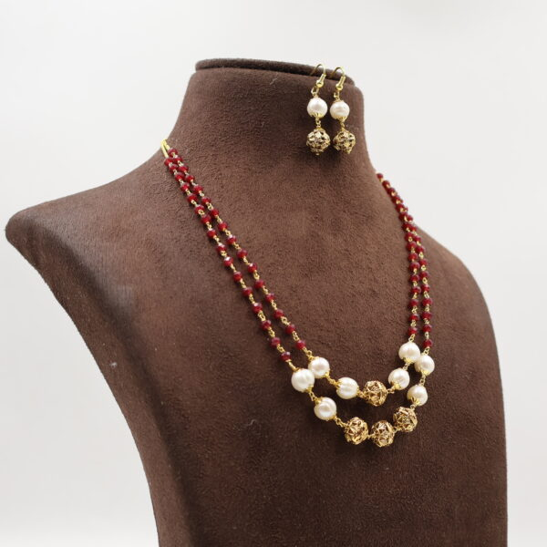 Alternative view of Ruby pearl taar mala